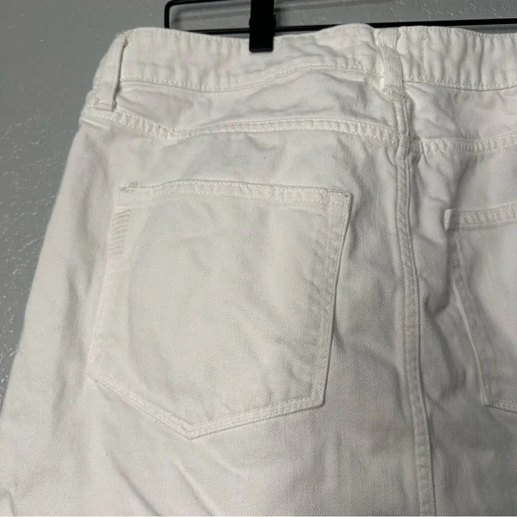 Paige Aideen‎ Mini Skirt Distressed Crisp White High Waisted - Picture 9 of 12